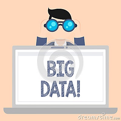 Writing note showing Big Data. Business photo showcasing extremely large sets that may be analysed to reveal patterns Stock Photo