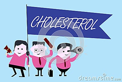 Writing note showing Cholesterol. Business photo showcasing Steroid alcohol present in animal cells and body fluids Stock Photo