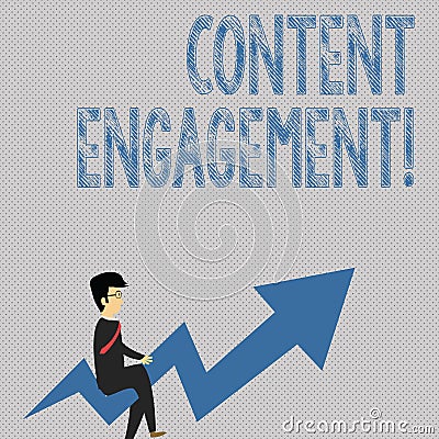 Writing note showing Content Engagement. Business photo showcasing action a user takes on a given piece of content Stock Photo