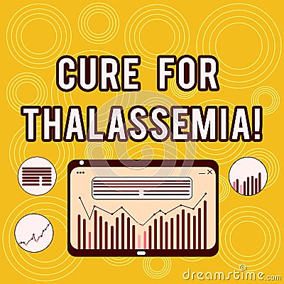 Writing note showing Cure For Thalassemia. Business photo showcasing Treatment needed for this inherited blood disorder Stock Photo