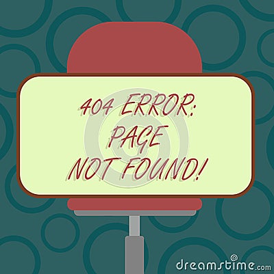Writing note showing 404 Error Page Not Found. Business photo showcasing Webpage on Server has been Removed or Moved Blank Stock Photo