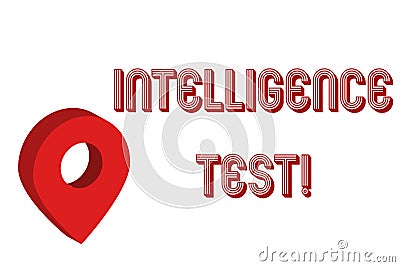 Writing note showing Intelligence Test. Business photo showcasing test designed to measure the ability to think and Stock Photo