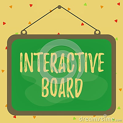 Writing note showing Interactive Board. Business photo showcasing standalone touchscreen computer used independently Asymmetrical Stock Photo