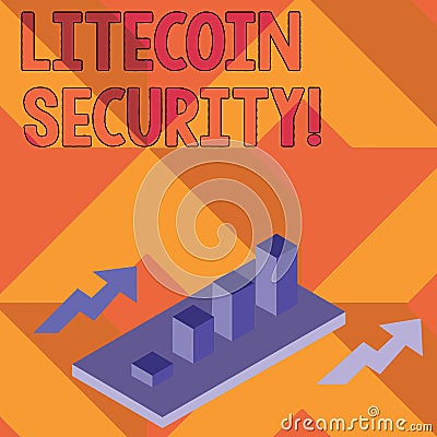 Writing note showing Litecoin Security. Business photo showcasing peertopeer cryptocurrency and opensource software Stock Photo