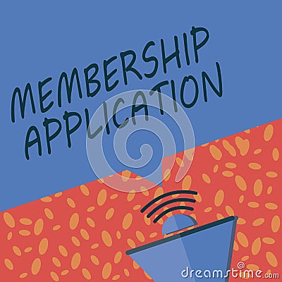 Writing note showing Membership Application. Business photo showcasing Gateway to any organization to check if Eligible Stock Photo