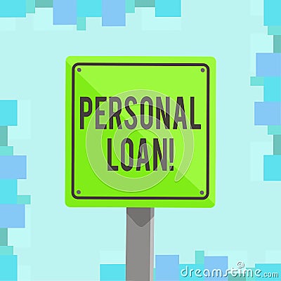 Writing note showing Personal Loan. Business photo showcasing taking money bank helps you meet your current financial Stock Photo