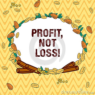 Writing note showing Profit Not Loss. Business photo showcasing Just revenues good economic strategy successful finances Stock Photo