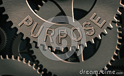 Writing note showing Purpose. Business photo showcasing The reason for which something is done or created and exists Stock Photo