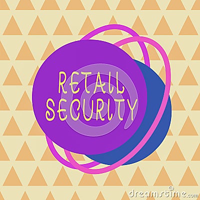 Writing note showing Retail Security. Business photo showcasing process which goods sold to the public in a secure fashion Stock Photo