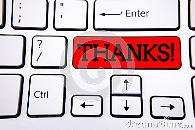 Writing note showing Thanks Motivational Call. Business photo showcasing Appreciation greeting Acknowledgment Gratitude written o Stock Photo