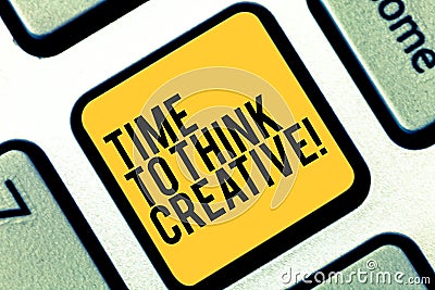 Writing note showing Time To Think Creative. Business photo showcasing Creativity original ideas thinking Inspiration Stock Photo