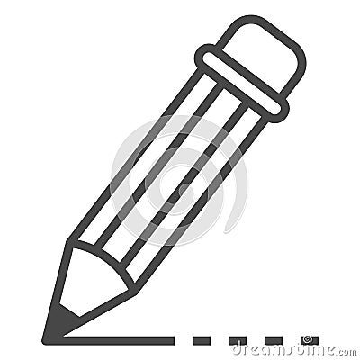 Writing pencil icon, outline style Vector Illustration