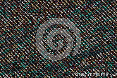 Writing programming code on laptop. Digital binary data on computer screen Stock Photo