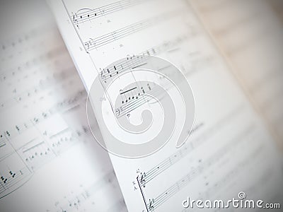 Written Music Notation Sheet Stock Photo