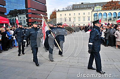 Wrocla, Poland, 11 November 2018. Independence Day in Poland. Soldiers Parade Editorial Stock Photo