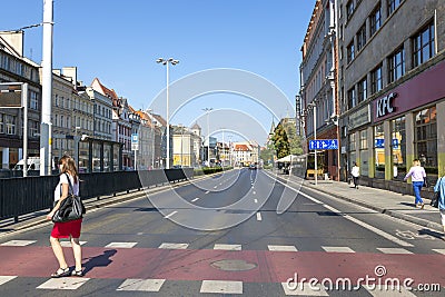 View of the buildings and architecture of the central part of Wroclaw Editorial Stock Photo