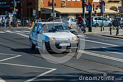 May cruising of old retro cars of Classic Zone Wroclaw Editorial Stock Photo