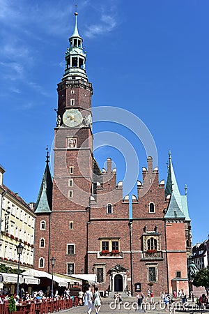 Wroclaw Town Hall Editorial Stock Photo