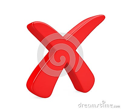 Wrong Cross Symbol Isolated Stock Photo