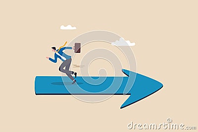 Wrong direction lead to mistake, leadership decision to be difference or opposite, mislead or false to get lost concept, confused Vector Illustration