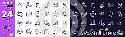 Wrong file, New house and Quote bubble line icons for website, printing. For design. Vector Vector Illustration