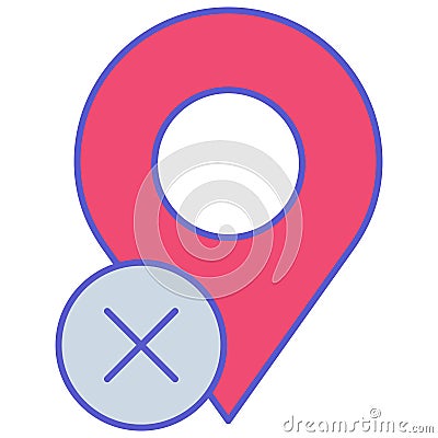 Wrong location Isolated Vector icon which can easily modify or edit Vector Illustration