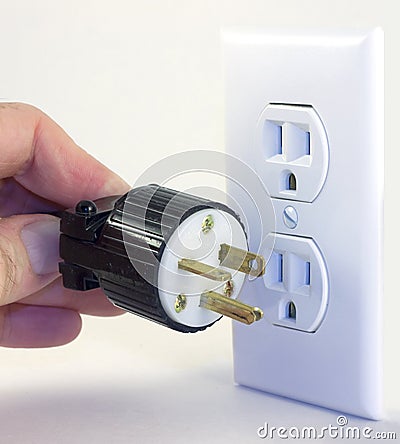 The wrong plug for the job Stock Photo