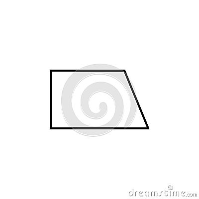 Wrong quadrilateral icon. Element of geometric figure for mobile concept and web apps. Thin line Wrong quadrilateral icon can be Stock Photo