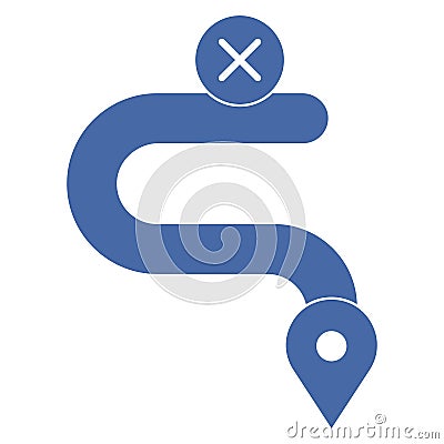 Wrong route Isolated Vector icon which can easily modify or edit Vector Illustration