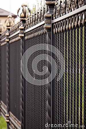 Wrought fence Stock Photo