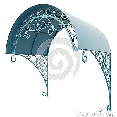 Wrought iron canopy Stock Photo