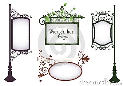 Wrought iron designs Vector Illustration