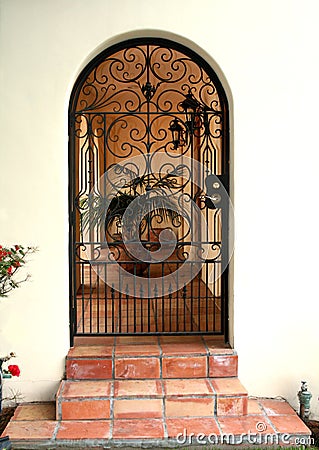 Wrought Iron Door Stock Photo