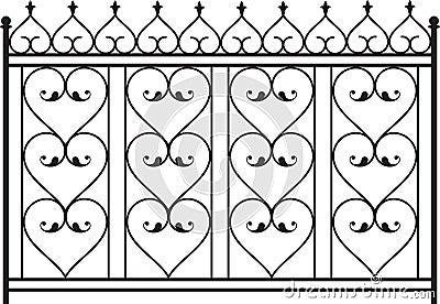 Wrought Iron Gate Vector Illustration
