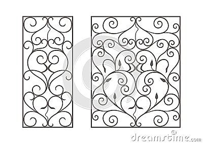 Wrought iron modules Vector Illustration