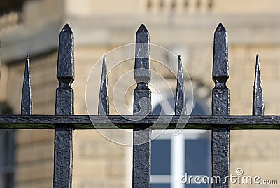 Wrought iron railings Stock Photo