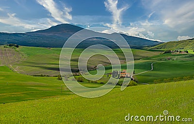 WS Countryside in Rural Tuscany Stock Photo