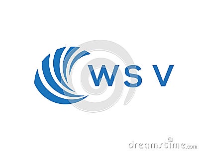 WSV letter logo design on white background. WSV creative circle letter logo Vector Illustration