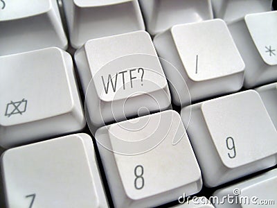 WTF Keyboard Stock Photo