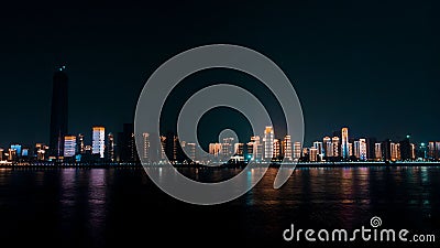Wuhan , a beautiful and firm city. Stock Photo