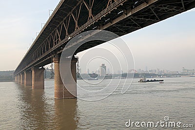 Wuhan bridge Stock Photo