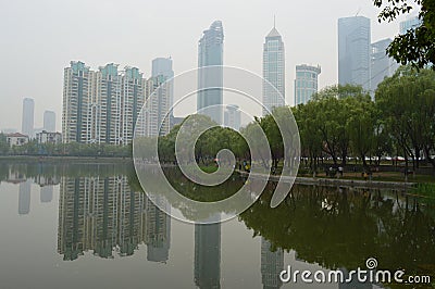 Wuhan Northwest Lake Park Editorial Stock Photo