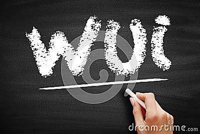WUI Web Based User Interface - allows the user to interact with content or software running on a remote server through a Web Stock Photo