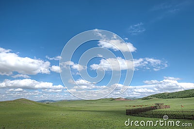 Wulan Butong Grasslands, Chifeng, Inner Mongolia Stock Photo