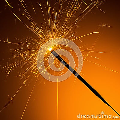 Wunderkerze zu silvester Stock Photo