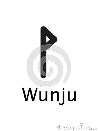 Wunju of Runes alphabet Vector Illustration