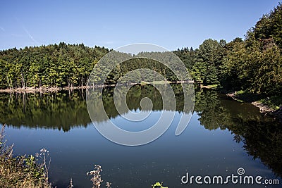 Wupper dam in the Bergisches Land Stock Photo