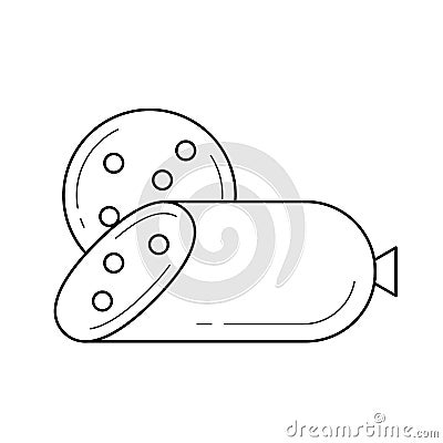 Wurst vector line icon. Vector Illustration