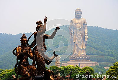 Wuxi Lingshan Buddha Park Stock Photo