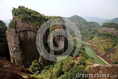 Wuyi mountain , the danxia geomorphology scenery in China Stock Photo